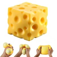 Lizihaowu Cheese Squishy Cube Block, Big Cheese Slow Rising Stress Relief Fidget, Anti-Stress Toy (10cm*1pcs)