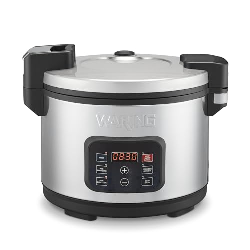 Image of Waring Commercial Rice Cooker, 40-Cup Cooked (20-Cup Raw) Capacity, PFAS-Free Ceramic Inner Pot, Keeps Warm for 8 Hours, Double-Wall Stainless Steel Construction, Restaurants & Catering, WRC40