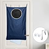 Hanging Laundry Hamper Bag, Hanging Door Hamper with 2 Strong Hooks for Dirty clothes Large Size 40X