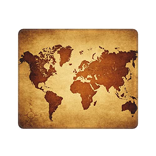 Zwifitt Tapis de souris carte d'époque, 22 x 18 cm, vintage, pour le bureau et les jeux en caoutchouc antidérapant Cover
