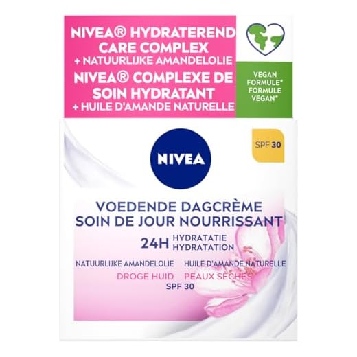 NIVEA Essentials Voedende Dagcrème - Gezichtscreme - Droge huid - SPF 30 - Gezichtsverzorging met Amandelolie en Sheaboter - 50 ml