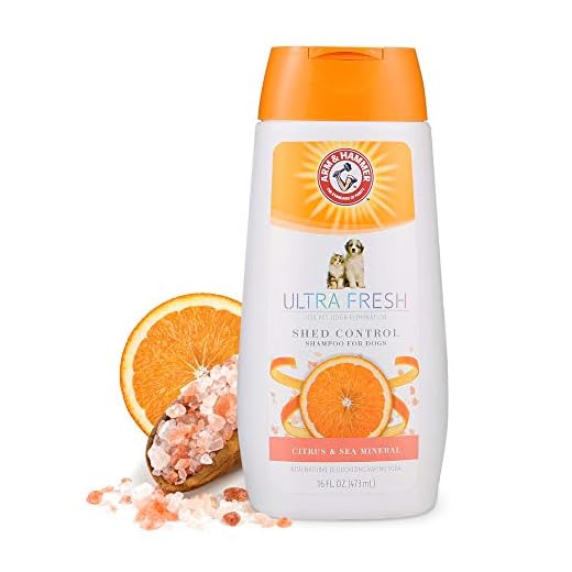 Arm & Hammer Dog Shampoo, Ultra Fresh Shed Control Dog Shampoo & Puppy Shampoo, 16oz Baking Soda Pet Shampoo for Dogs Neutralizes Bad Odors | Deshedding Dog Shampoo, Shed Control Shampoo for Dogs