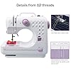 Kids Sewing Machine with 12 Built-in Stitches, 2-Speed Foot Pedal, 32-Color Sewing Thread Kit, Sewing Supplies Compatible, Sewing Machine Table Fit, Mini Electric Tool for Home Mending & DIY Crafting #5
