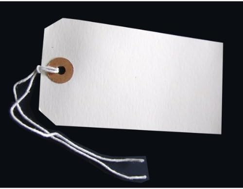 250 Large Reinforced White Strung Tags Luggage Labels 120 x 60mm