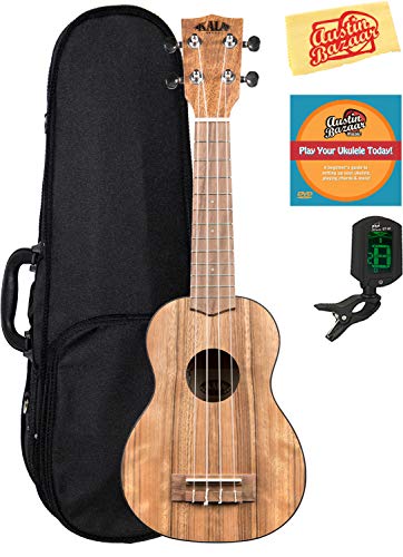 Kala KA-PWS Pacific Walnut Soprano Ukulele Bundle with Hard Case, Tuner, Austin Bazaar Instructional DVD, and Polishing… - Les Beatles, Paul McCartney, John Lennon, RIngo Starr, George Harrison Kala KA-PWS Pacific Walnut Soprano Ukulele Bundle with Hard Case, Tuner, Austin Bazaar Instructional DVD, and Polishing…