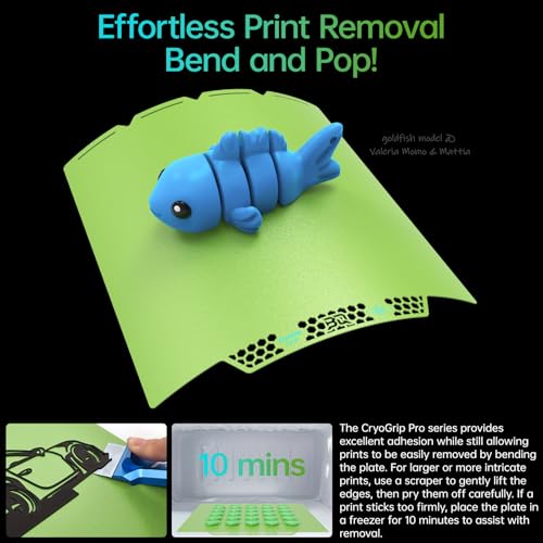 Image of BIQU CryoGrip Pro Glacier Green Compatible with Snapmaker U1 3D Printer 276x304.5mm Panda Build Plate Double Sided Upgrade Plate Removable Surface Platform