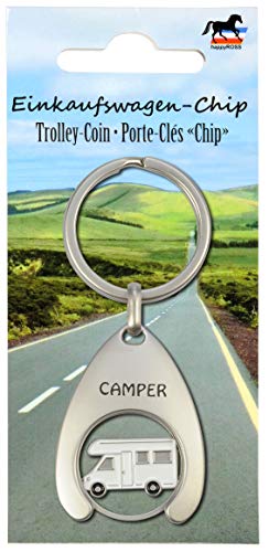 happyROSS Schlüsselanhänger mit Einkaufswagenchip Camper