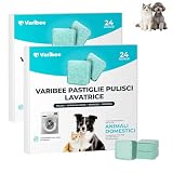 Zonill Varibee Pastiglie Pulisci Lavatrice, P48 Compresse Effervescenti per Cestello e Guarnizioni, Rimuove Cattivi Odori e Calcare, Adatto per Lavatrici Frontali e Carica dallAlto