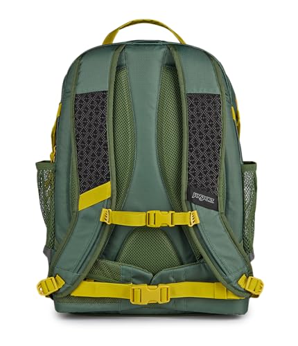 Image of JanSport Odyssey 38L Laptop & Hiking Backpack, Fits 15 inch Laptop or 3 L Hydration Bladder, Cargo Green, Tuck-Away Hip Belt, Dual Main Compartments, Ergonomic Padding, College & Travel Daypack