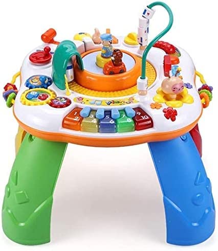 NYTRYD Musical Railway Learning Table Toys of Multi-Function Educational Game Activity Table, Discover & Play Piano Keyboard Learning Toys for Baby Infant Toddlers Kids 10 Month Years Old and Up