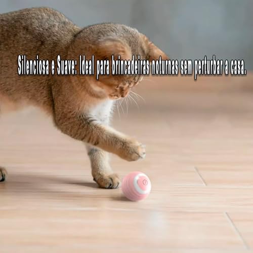 Bola Eletrônica Interativa para Gatos e Cães - Diversão Inteligente e Movimento Automático