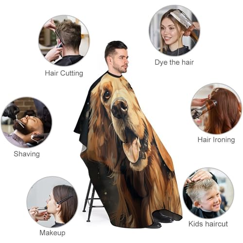 Capa de Barbero Golden Retriever para Adultos con Cierre Ajustable miniatura 3