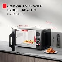 TOSHIBA Microwave Oven, 0.9 Cu.Ft, 900W, Black Stainless Steel — image 2