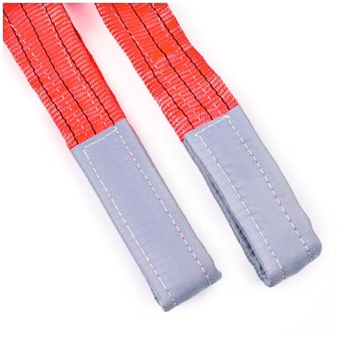 Image of Conclood India Polyester Webbing Sling | Lifting Belt | Red Colour | Use for Handling materials in warehouses & logistics | Lifts & secure heavy loads (5 Ton 2 Meter).