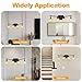 21 Inch Black Bathroom Light Fixtures, Small 4-Light Modern Vanity Light Over Mirrors, Wall Mount Sconces with Cube Glass Shades, G9 Sockets, Matte Black, LED Bulbs and Tools Included(Black, Pack 1)