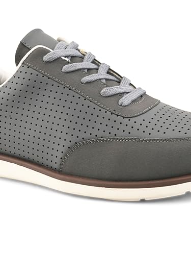 Image of San Frissco Men's Perforated Sneaker Casual Lace-Up Shoes | Soft Cushioned Footbed with TPR Sole | Comfortable and Trendy Casual Shoes for Office and College