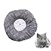 DECOMELODY Breathable Lick Cat Elizabethan Collar Soft PET Recovery Collar for Cats and Kittens Size -Friendly Design Prevents Biting and Licking Grey Color