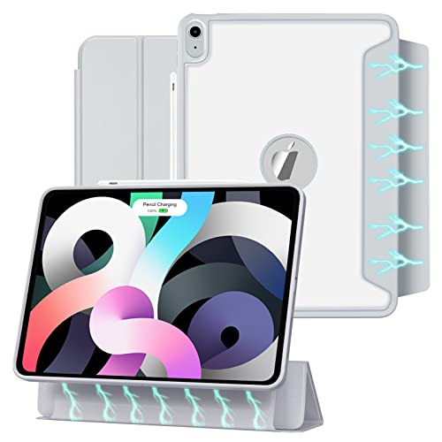 Case For Ipad Air 5Th/4Th Generation 10.9 Inch 2022/2020,2 In 1 Detachable Magnetic Case,Anti-Fingerprint Frosted Case And Washable Leather Protective Cover Support Pen Charger(Gray) #TOP10
