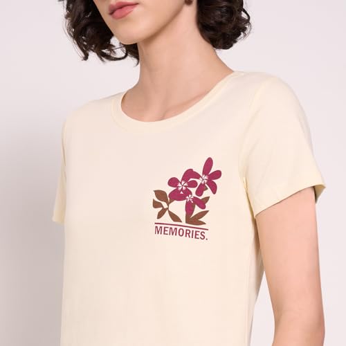 Image of Honey Women's 100% Cotton T-Shirt | Regular Fit | Round Neck | Half Sleeve