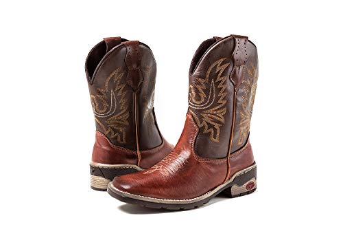 Bota Texana Country Masculina Cano Longo Marrom (38)