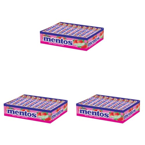 Image of Mentos, Strawberry Flavour, Chewy Candy Stick Pack, 655.2 Gram- Pack of 54