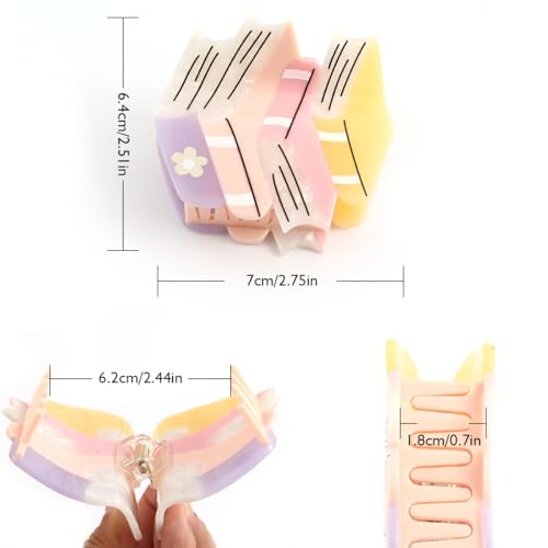 Acetate Book Hair Claw Clip Personalized Cute Girls Back to School Book Hair Claw Clip for Women Teacher Gift 1 Pieces