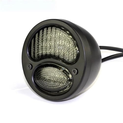 Feu arrière 12 V custom avec stop chromé pour moto chopper et scrambler