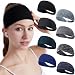 DASUTA Set of 8 Women's Yoga Sport Athletic Workout Headband for Running Sports Travel Fitness Elastic Wicking Non Slip Lightweight Multi Style Bandana Headbands Headscarf fits All Men & Women