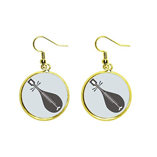 Goutte boucle d'oreille bijoux femme suspendue en finition dorée éclatante