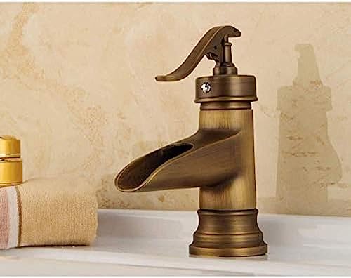 Mitigeur de cuisine en laiton antique au design rétro pour évier de salle de bain