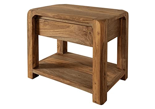 Table de Nuit - Bois Massif de Palissandre huilé (Marron) - Bueno #005