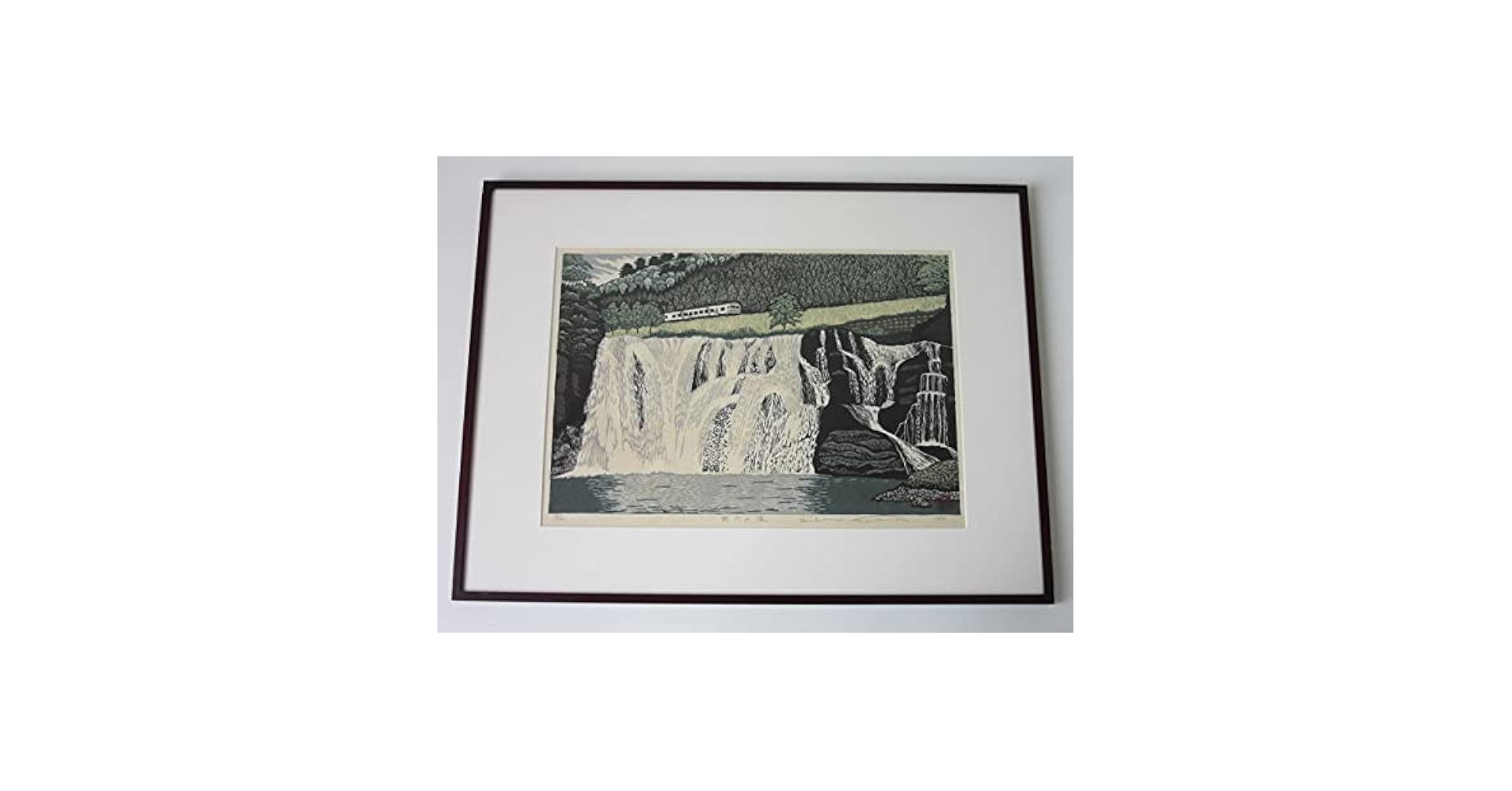木版画『とうりゅうもん』 Amazon.co.jp: 真作保証 斎藤英夫「 龍門の滝 」木版画 1993年