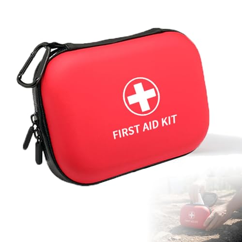SYOSI Mini First Aid Kit 115 Piece Small Waterproof Hard Shell Medical Emergency Aid Kit for Car Home Office Travel Camping Sports Outdoor School Emergency First Aid Supplies Survival Kit