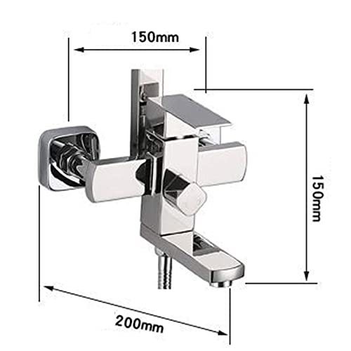 Sistema de Ducha de Hotel, Set de Ducha Montado en Pared de Acero Inoxidable con Repisa en el Techo, Mezclador de Ducha de Altura Ajustable para Baño y Gimnasio miniatura 3