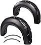 PIT66 Fender Flares, Compatible With 2009-2014 Ford F150 Styleside(NOT For Platinum and Raptor models), Paintable Smooth Matte Black Pocket Riveted Style Wheel Flares Set, 4 Pcs
