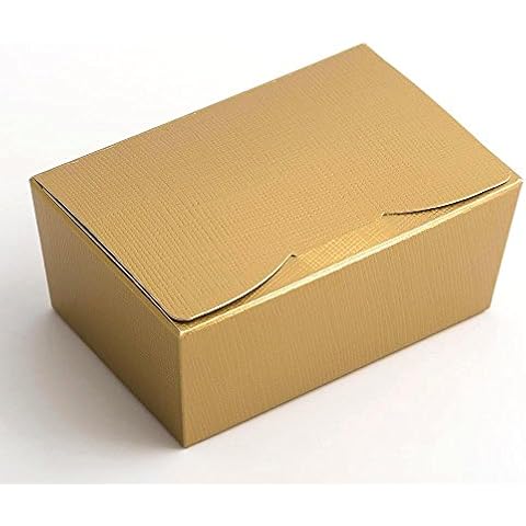 Gold Silk Chocolate Favour Boxes - Pack of 10 Cover