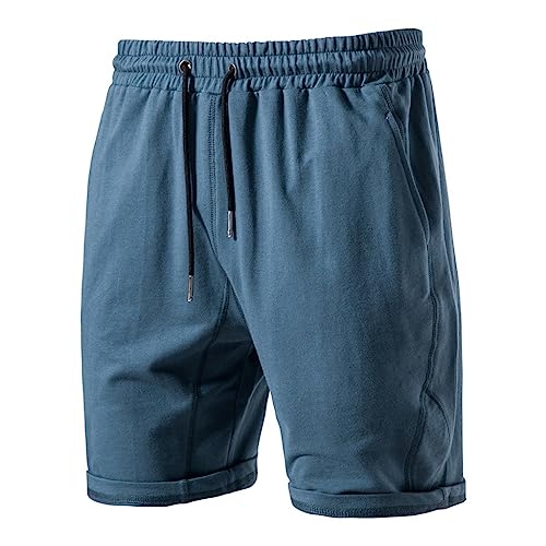 Beach High Street Cotton Sports Breeches Shorts Men's Washed Straight Shorts