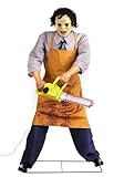 Gemmy 6 FT Leatherface Animatronic | Life Size Slasher Halloween Decoration with Motion, Sound Sensor and Chainsaw for Haunted House, Indoor Outdoor Display