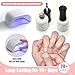 GAWRJ Gel Nail Glue for Clear Acrylic Nail Tips 2 Pcs 15ml Long Lasting Nail Gel Kit for False Nails Tips, Base Blooming Nail Gel, Christmas Nail Art, U V Light Required