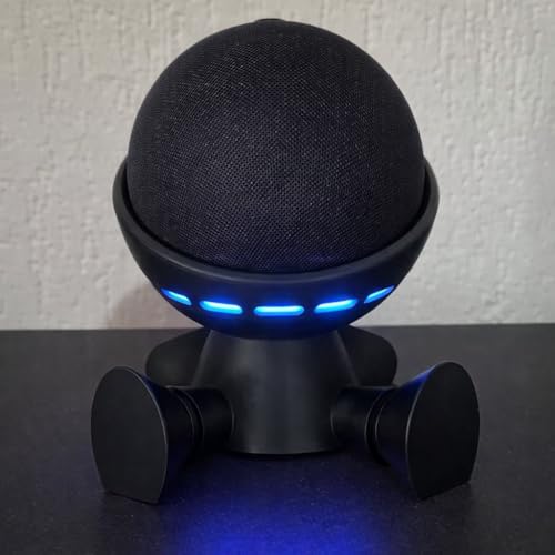 Suporte Para Echo Dot 4 e 5 Alexa Robo Sentado (Preto)