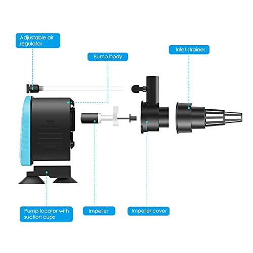 Kulife Q-088 Aquarium Powerhead 130 Gph Circulating Water Pump thumb #4