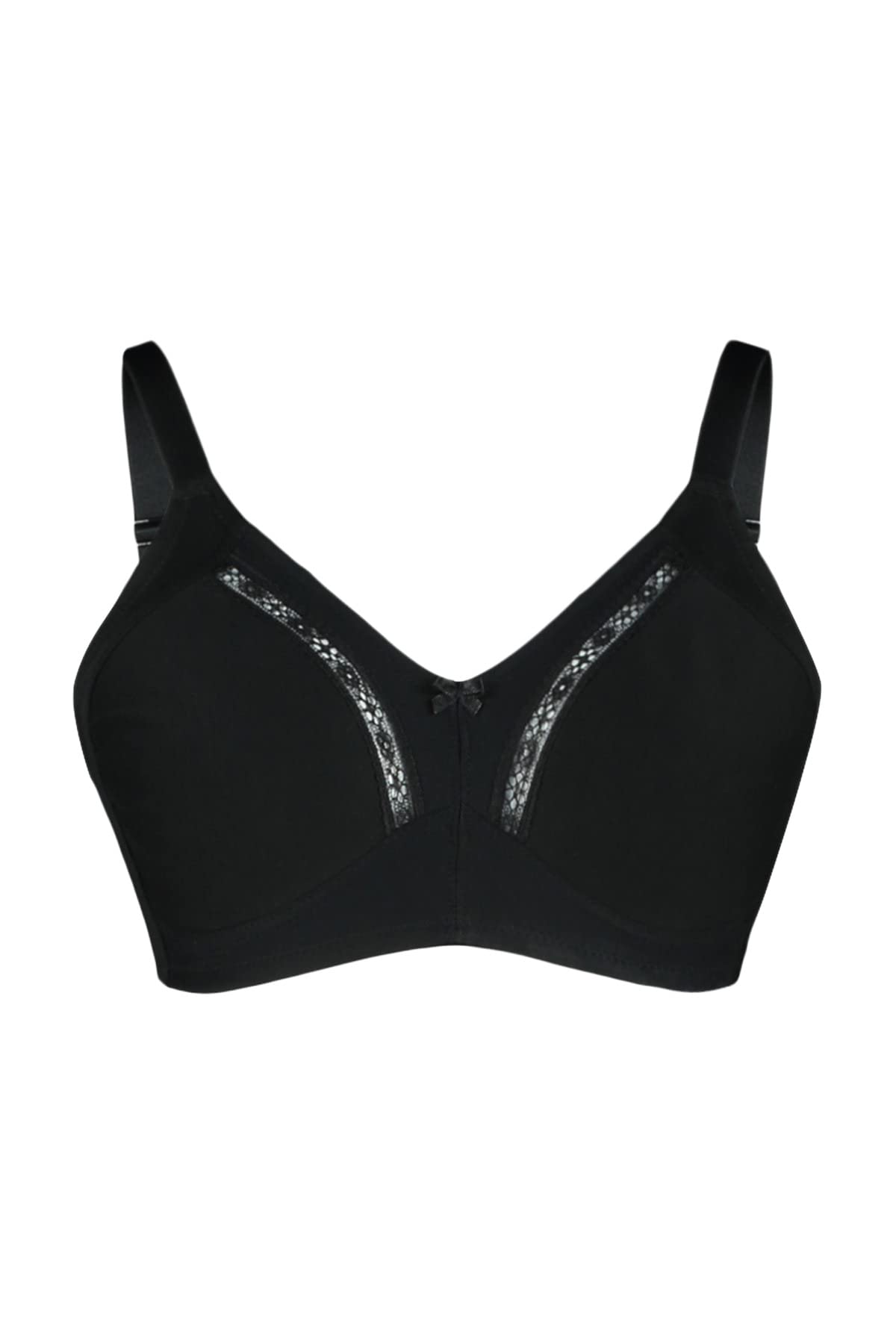 Trendyol Woman Plus Size Woven Plus Size Bra,Black,85C