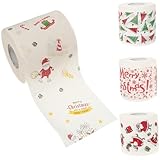 MOTHNUR 4rollen Weihnachtliches Toilettenpapier Mit Kreativen Bunten Weihnachtsmustern Weich Und Reißfest Schnelles Auflösen Fürs Badezimmer Dekoration Saisonale Festtagsserviette
