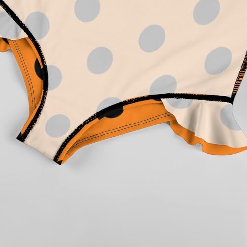 Image of Girls One Piece Swimsuit Polka Dots Ruffles Swimwear Bathing Suits 3-12 Years