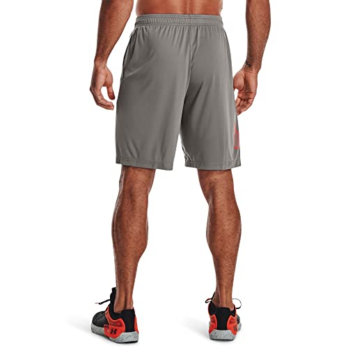 Image of Under Armour Men's Tech Graphic 10 inch Shorts, Concrete (066) /Phoenix Fire, 3X-Large