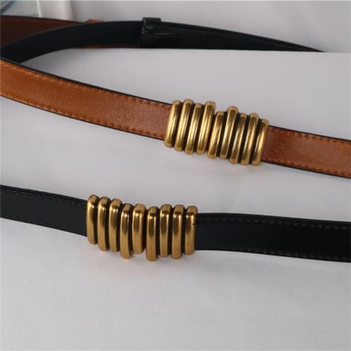 Skinny Belts, Women's Belts All-Match Metal Buckle Matte Sweater Skirt Jacket Temperament Waist Belt4