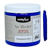Handy Art Nu Master Heavy Body Acrylic Paint 8 ounce, Ultramarine Blue