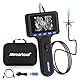 Endoskopkamera mit 0,24 Zoll / 6,25 mm gelenkiger Sonde, zweiseitig schwenkbares Borescope IP67 wasserdichtes flexibles Inspektionsendoskop für Flugzeugmechanik & Kfz-Motoren