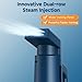 Blesgam Steamer for Clothes 700W, Double Row Steam Clothes Steamer, 180ML Large Capacity Water Tank, 40S Fast Heat-up Garment steamer for Home and Office(GY168)