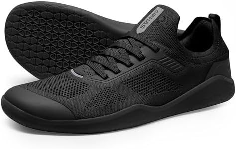 AIRHAS Men's Barefoot Shoes Zero Drop Running Shoes Minimalist Gym Shoes for Men Wide Toe Box Deadlift Cross Training Sneakers